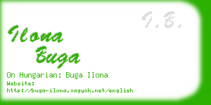 ilona buga business card